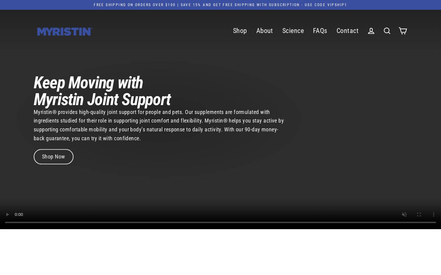 getmyristin.com homepage screenshot