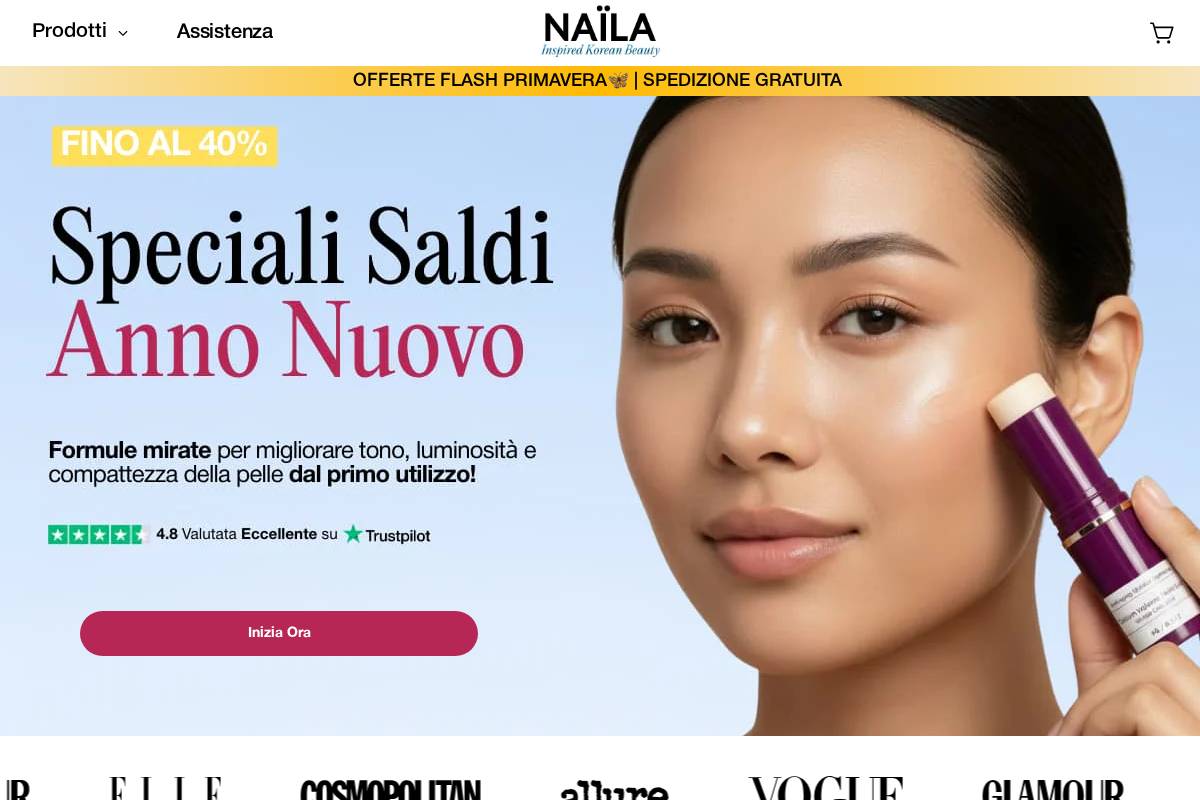 Getnaila homepage screenshot