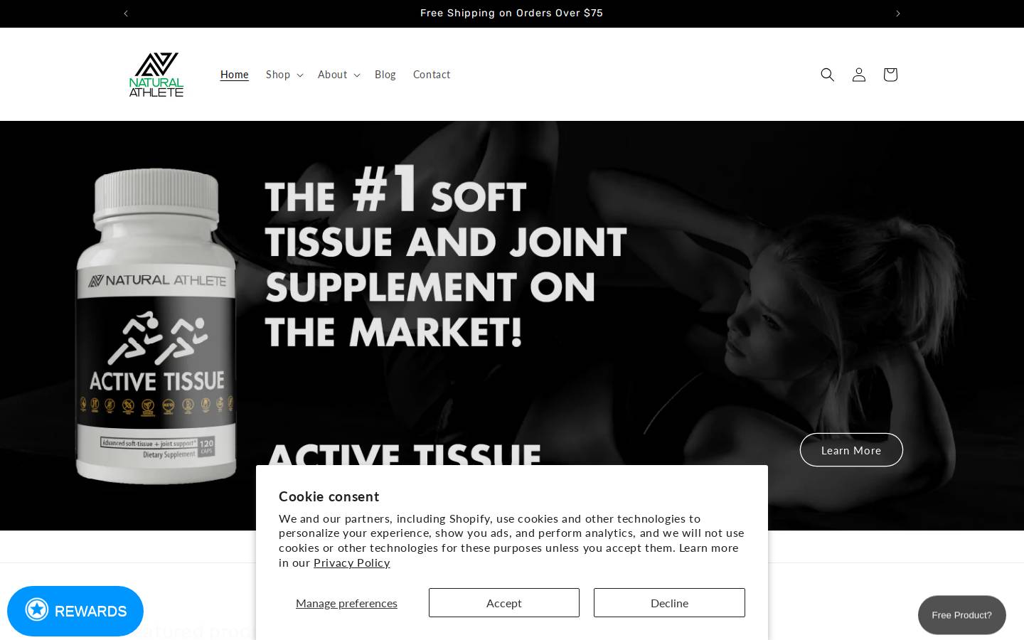getnaturalathlete.com homepage screenshot