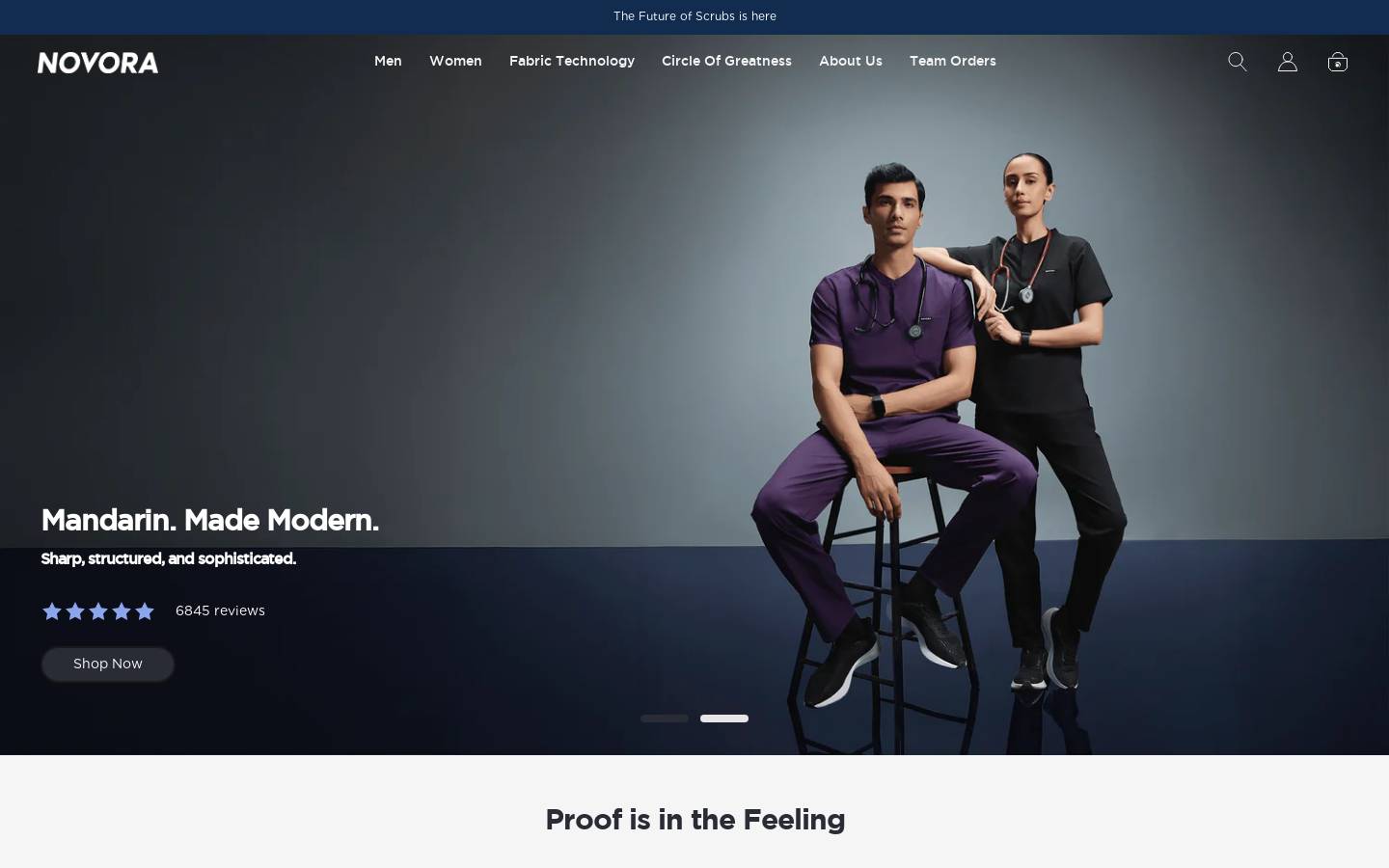 getnovora.com homepage screenshot