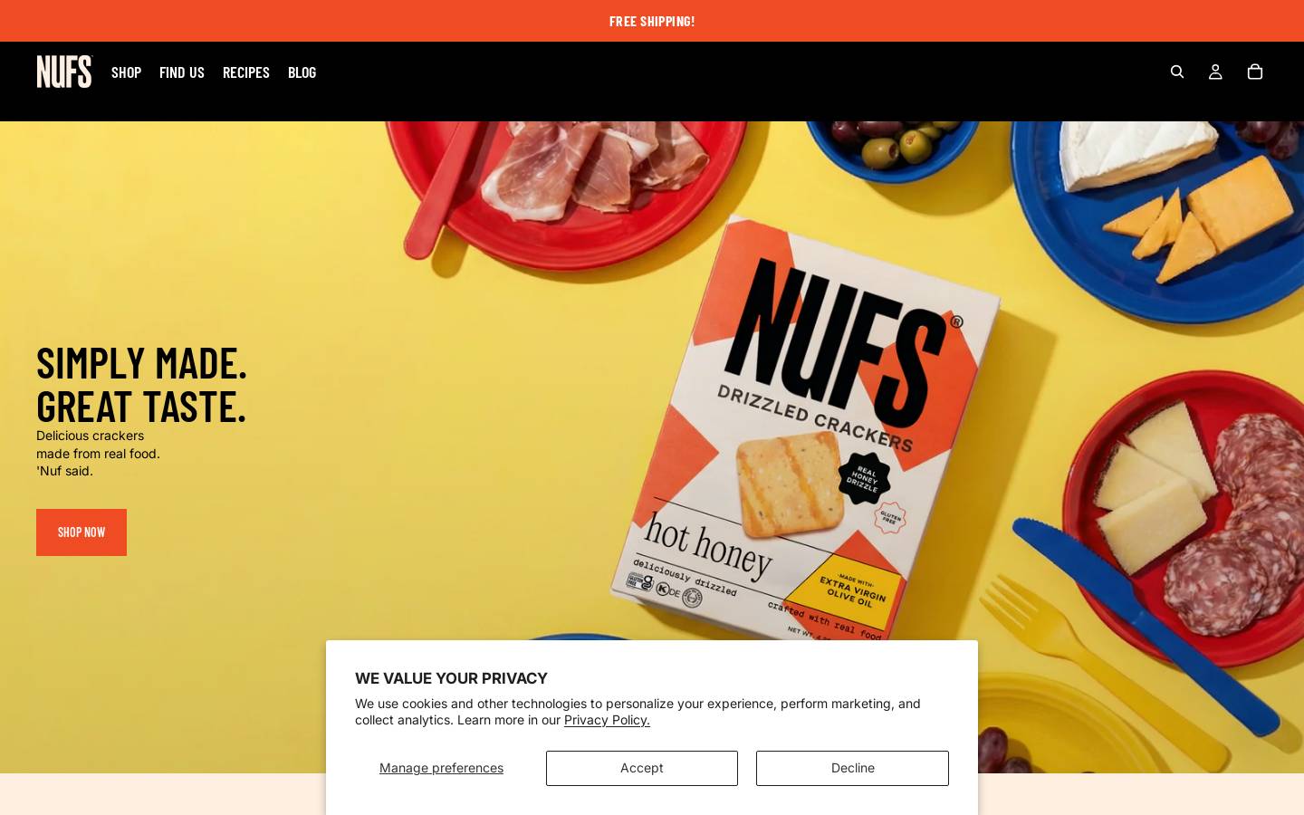 getnufs.com homepage screenshot