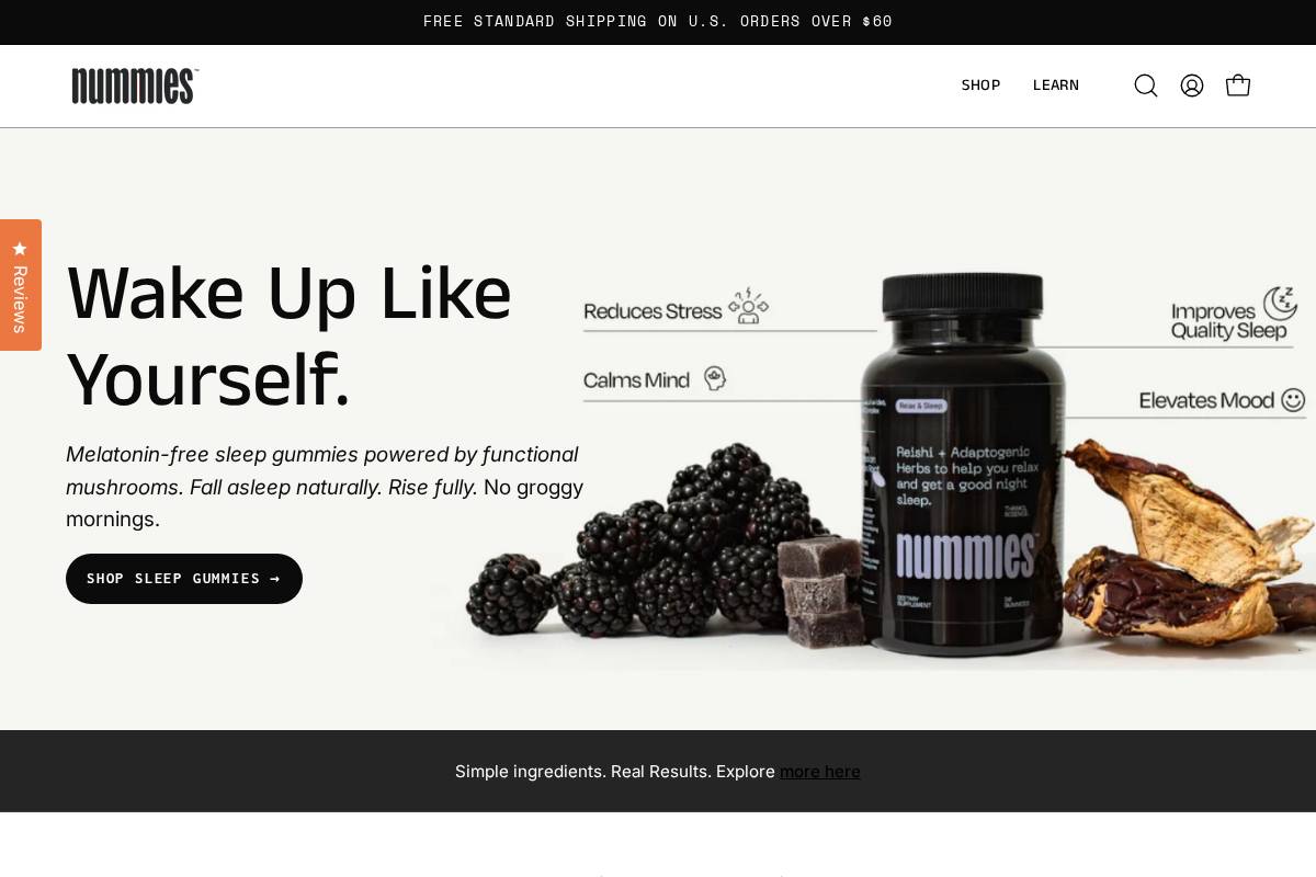 getnummies.com homepage screenshot