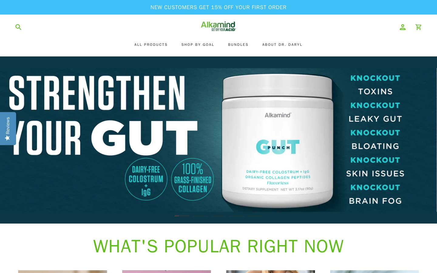 Alkamind homepage screenshot
