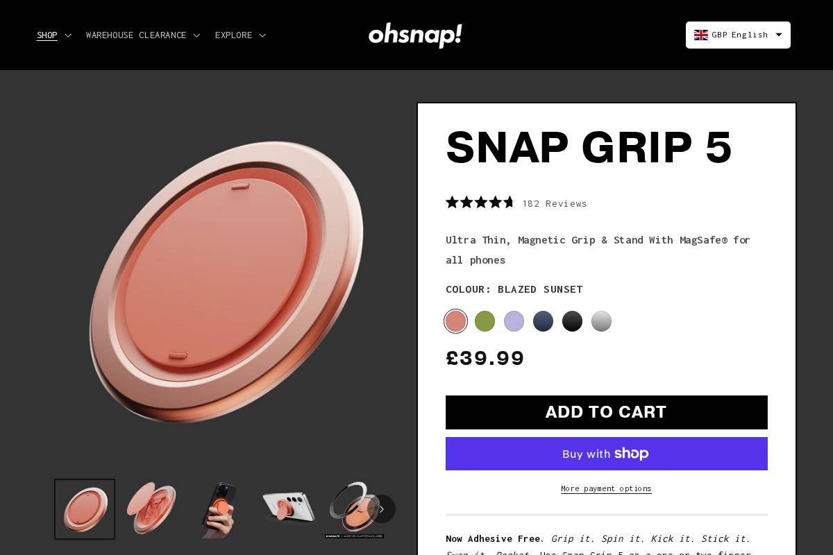 getohsnap.co.uk homepage screenshot