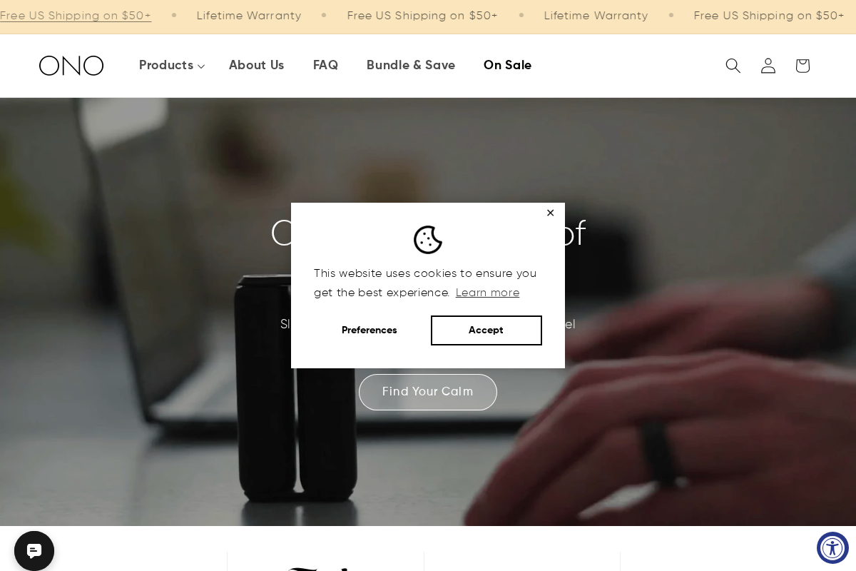 ONO homepage screenshot