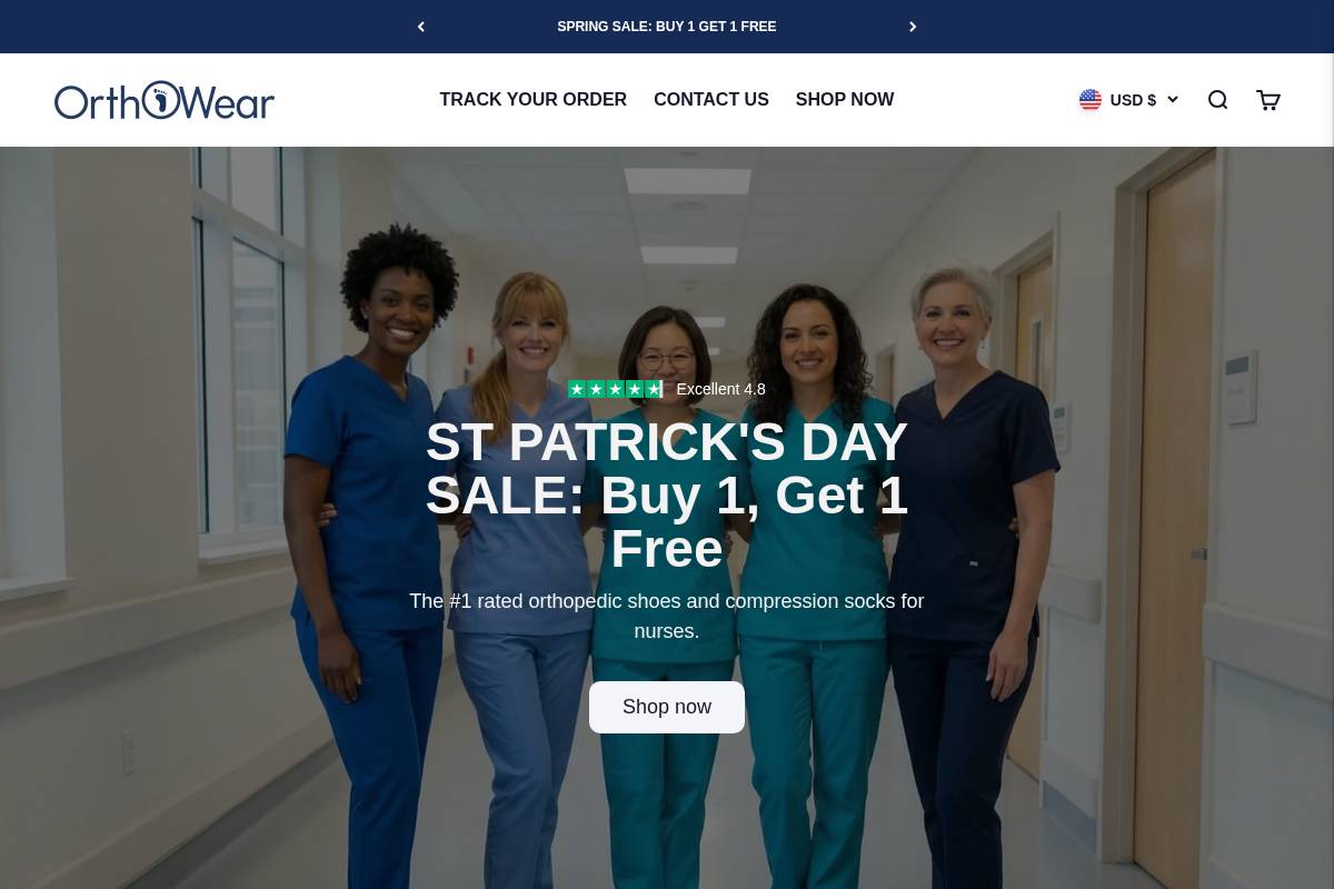 getorthowear.com homepage screenshot