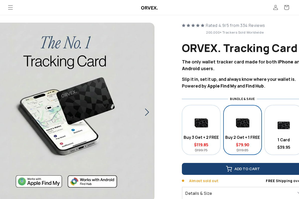 ORVEX homepage screenshot