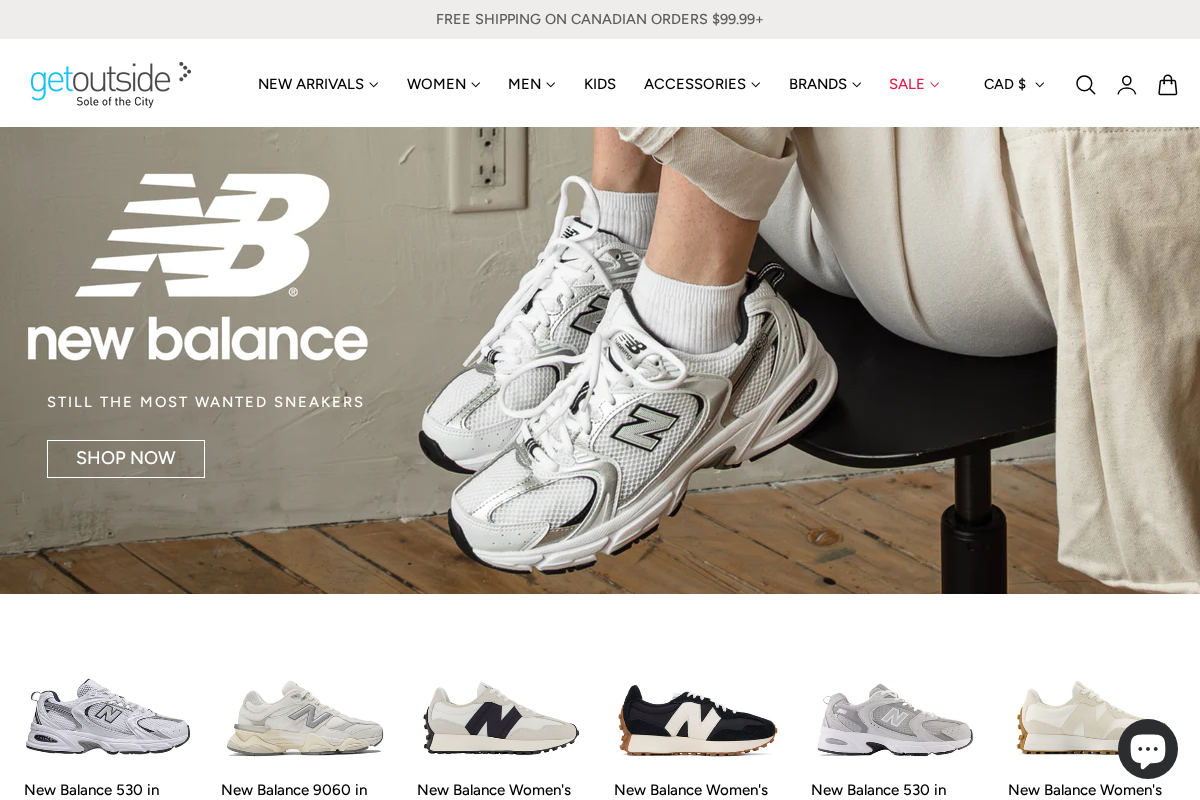 Getoutside homepage screenshot