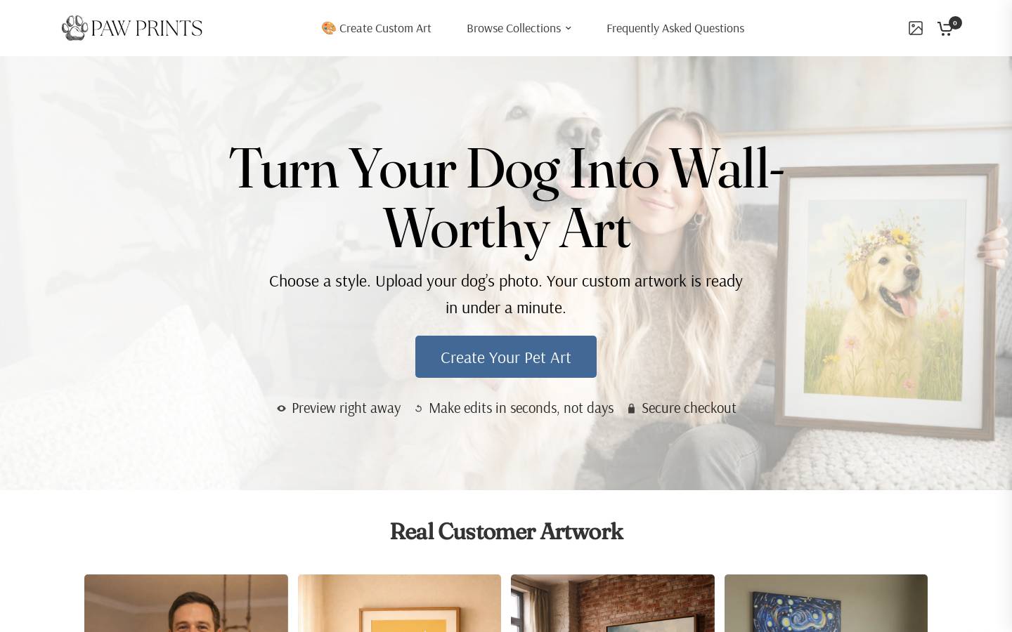 getpawprints.com homepage screenshot
