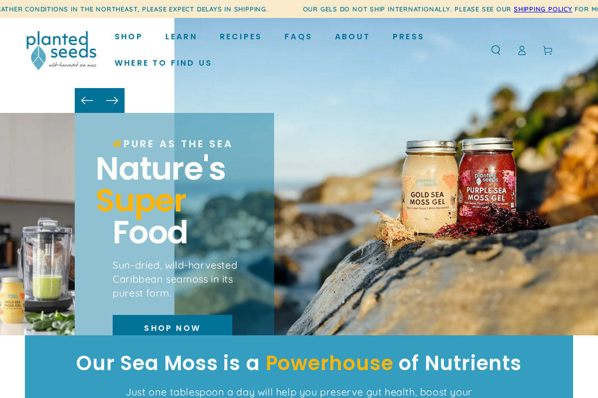 getplantedseeds.com homepage screenshot