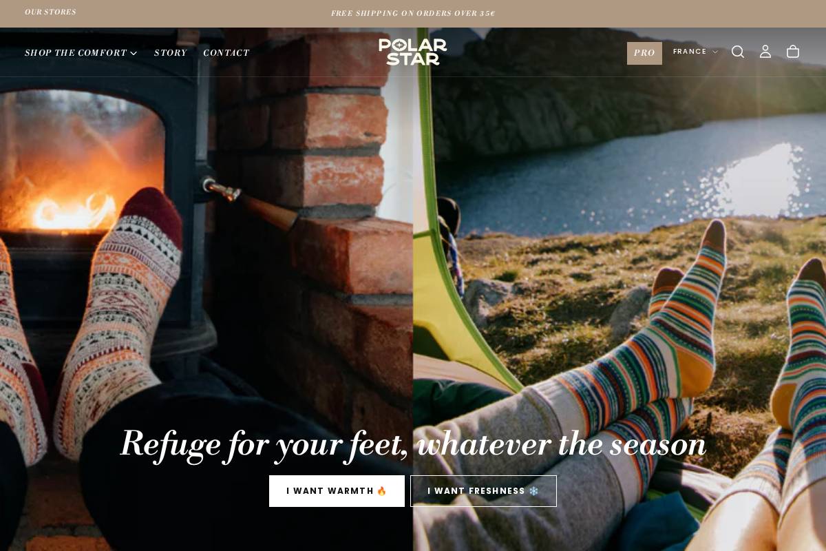 Polar Star homepage screenshot