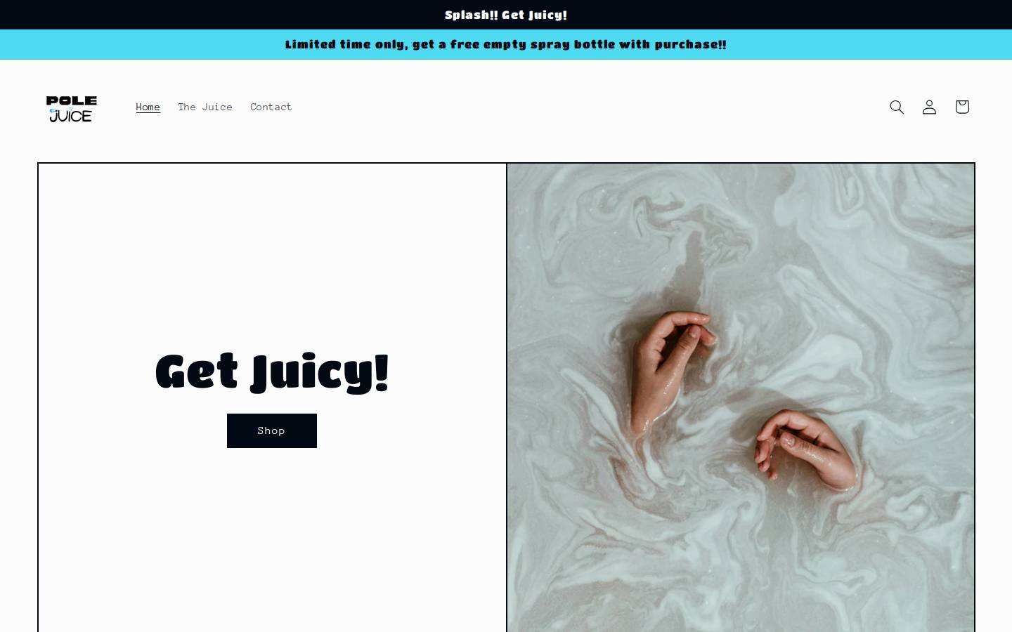 getpolejuicy.com homepage screenshot