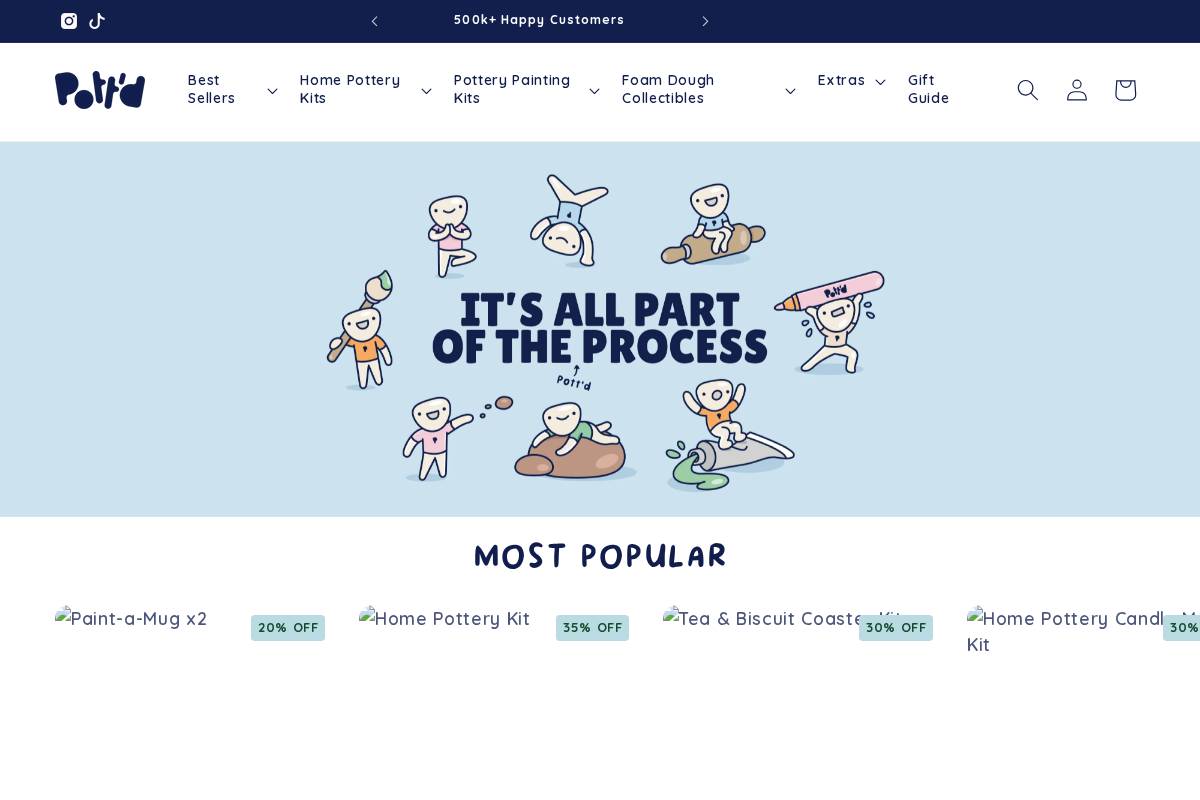 Pott'd UK homepage screenshot