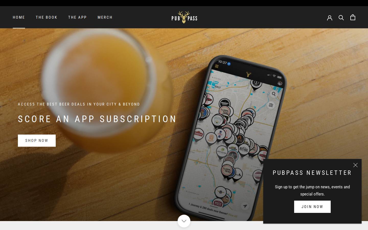 getpubpass.com homepage screenshot