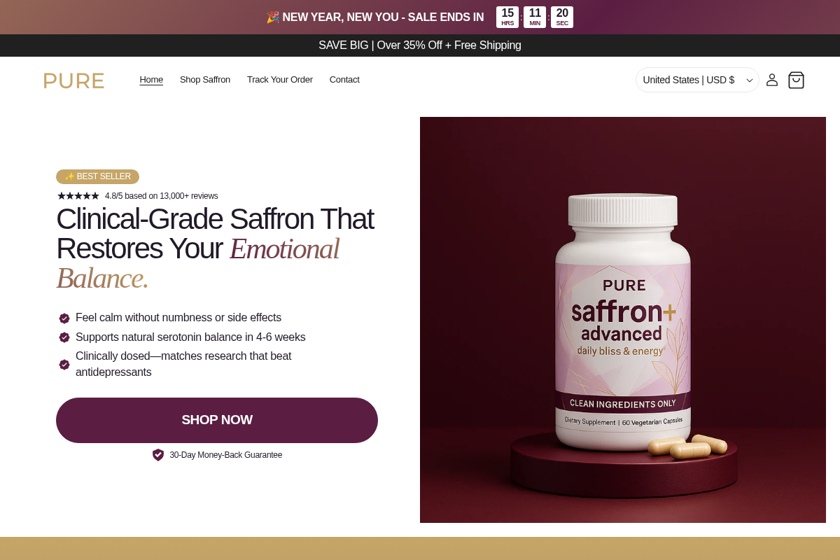 getpuresource.com homepage screenshot