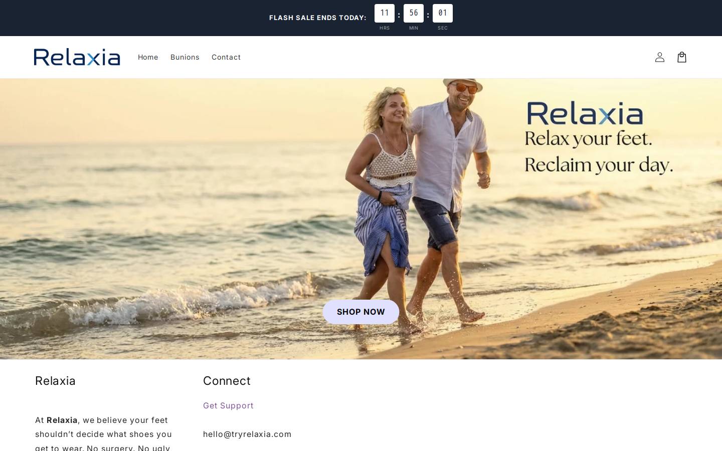getrelaxia.com homepage screenshot