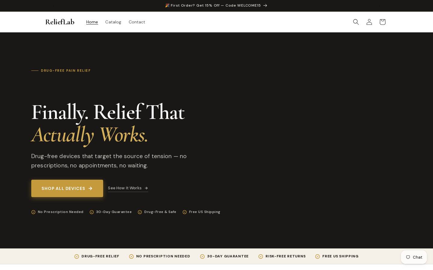 getrelieflab.com homepage screenshot