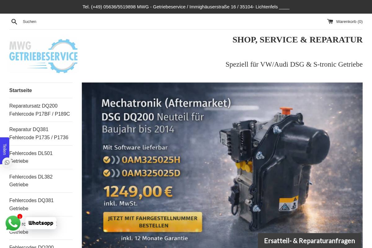 getriebe1.de homepage screenshot