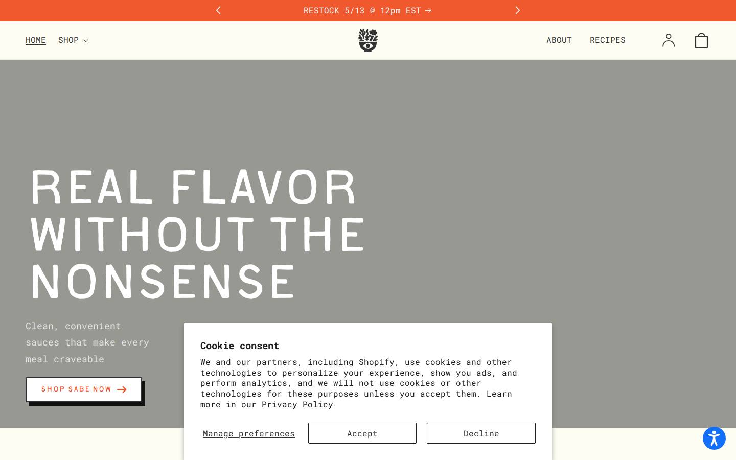 getsabe.com homepage screenshot