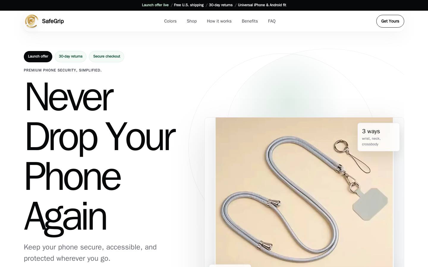 getsafegrip.com homepage screenshot