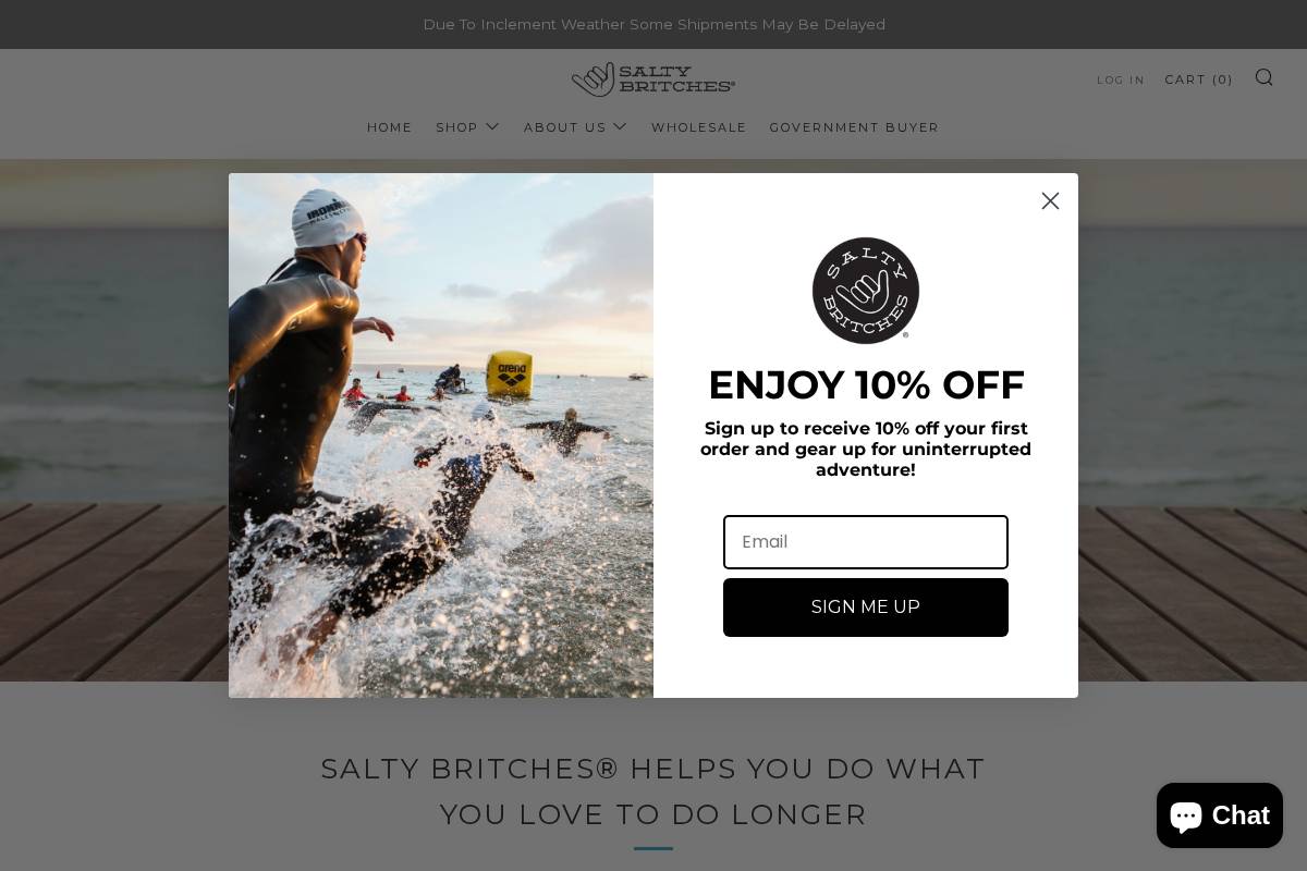 getsaltybritches.com homepage screenshot