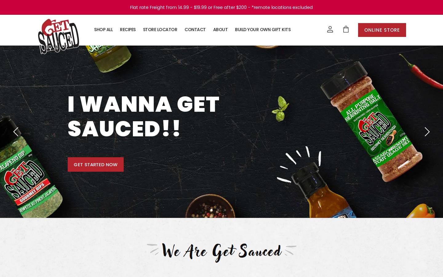 getsauced.com homepage screenshot