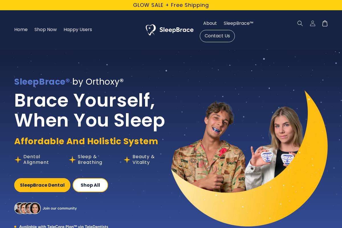 getsleepbrace.com homepage screenshot