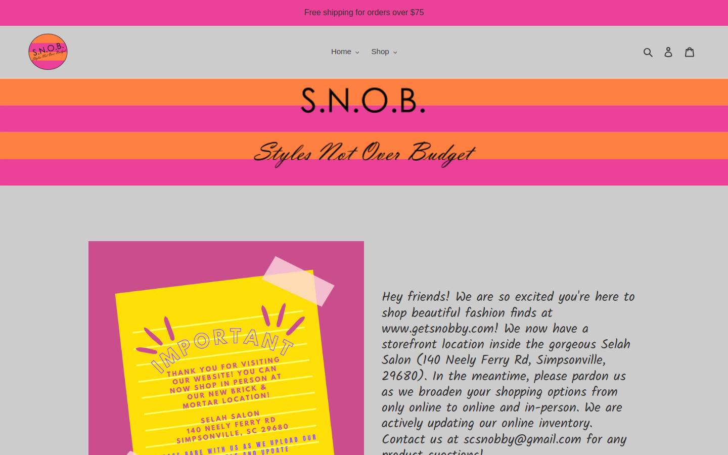 getsnobby.com homepage screenshot