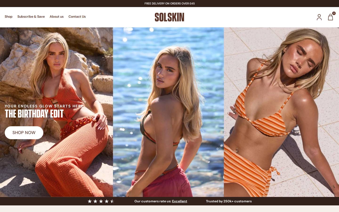 Solskin homepage screenshot