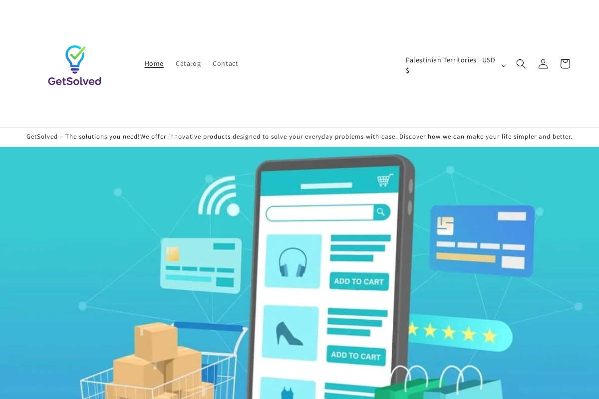 getsolved.store homepage screenshot