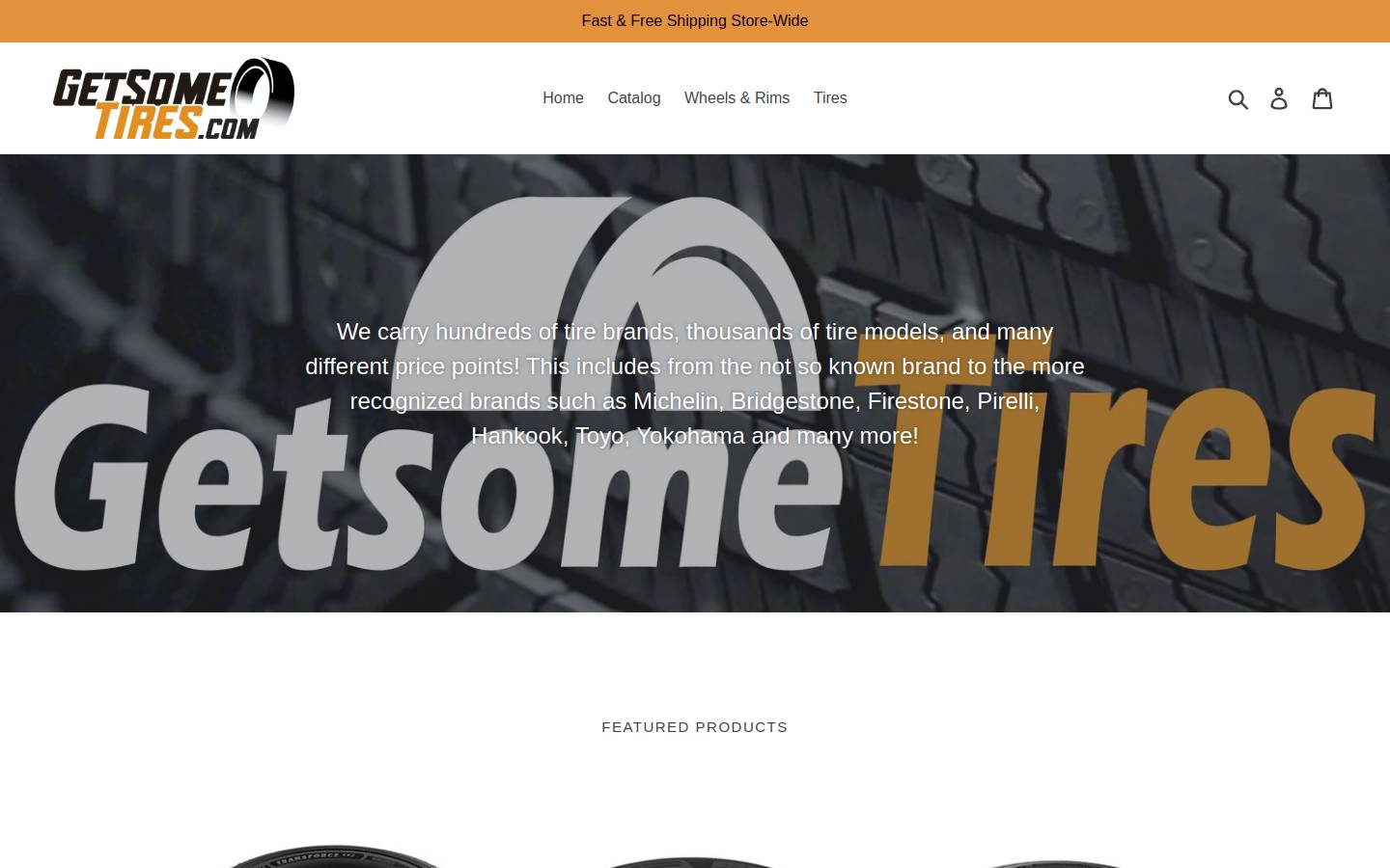 getsometires.com homepage screenshot