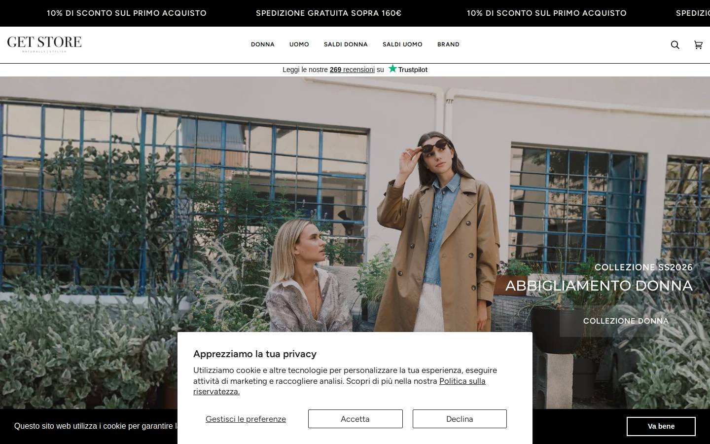 Getstore homepage screenshot