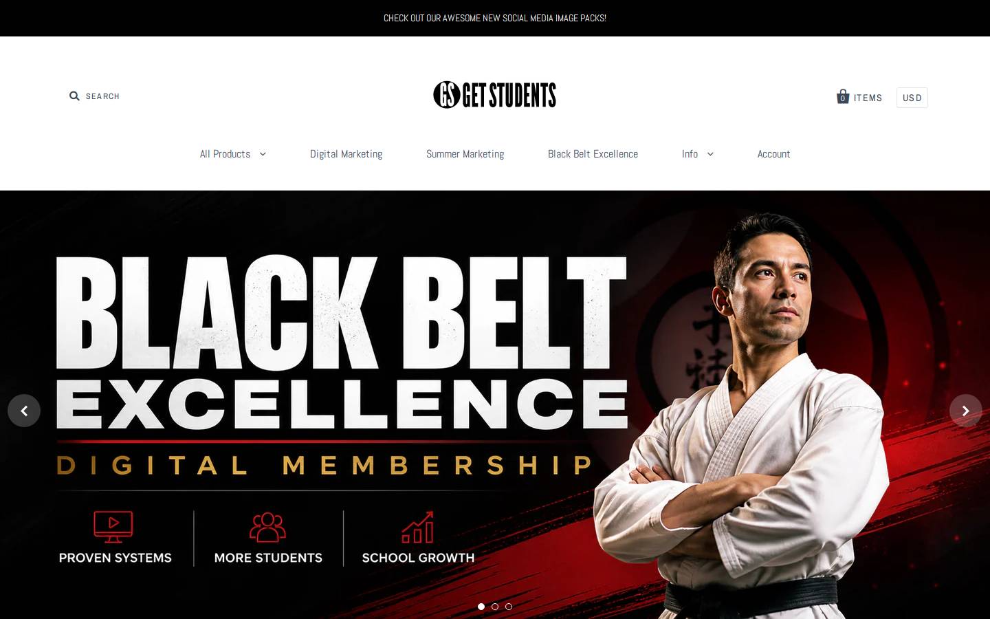 getstudents.com homepage screenshot
