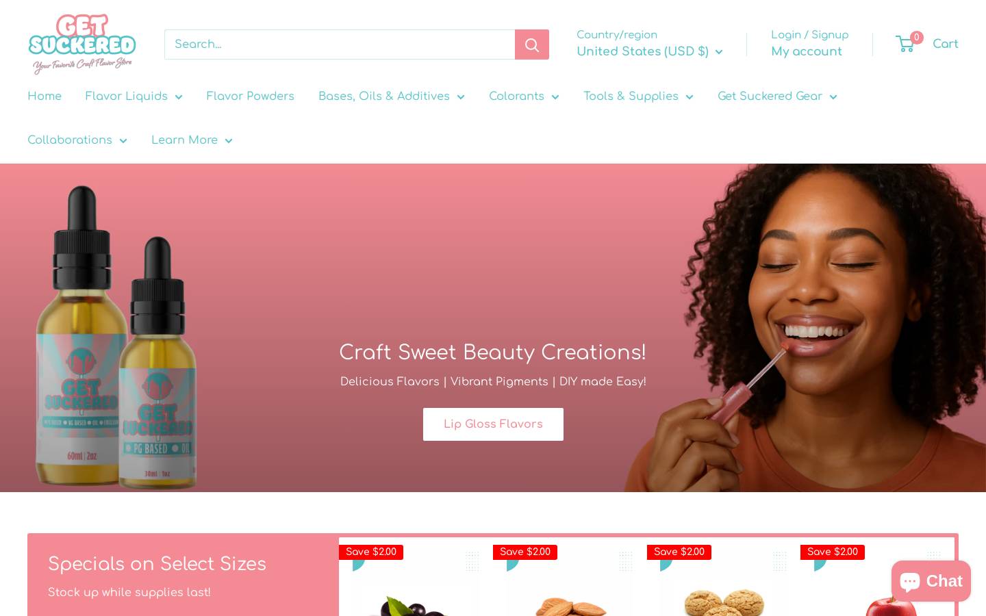 Get Suckered.com homepage screenshot