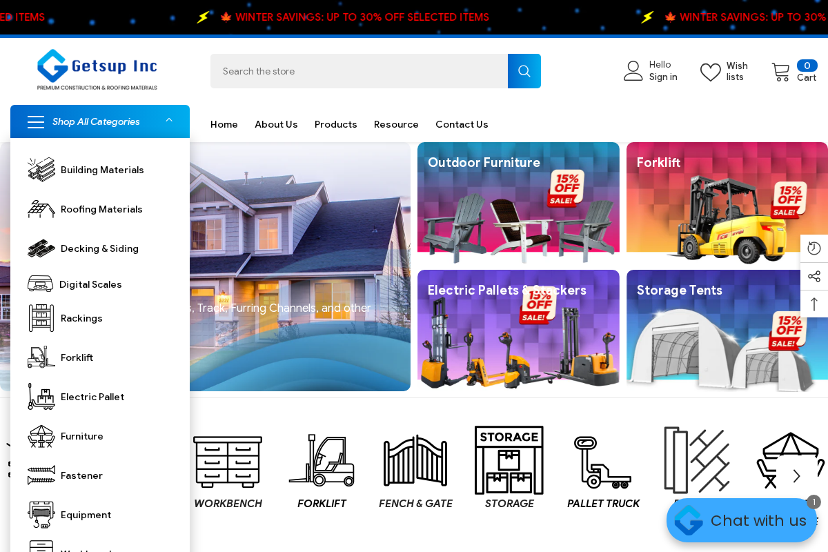 GetSup Inc homepage screenshot