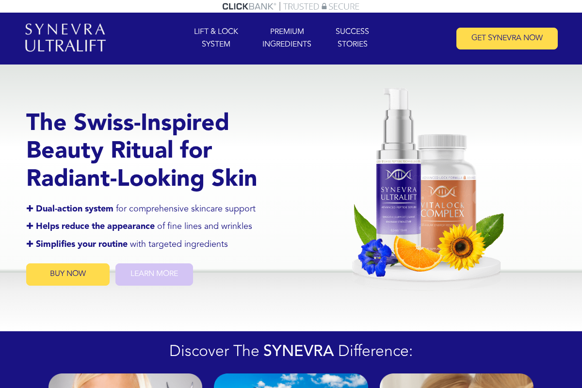 getsynevra.com homepage screenshot