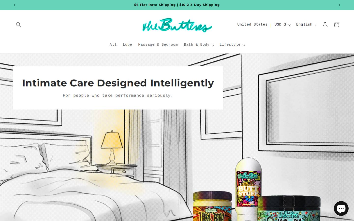 The Butters Hygienics Co. homepage screenshot