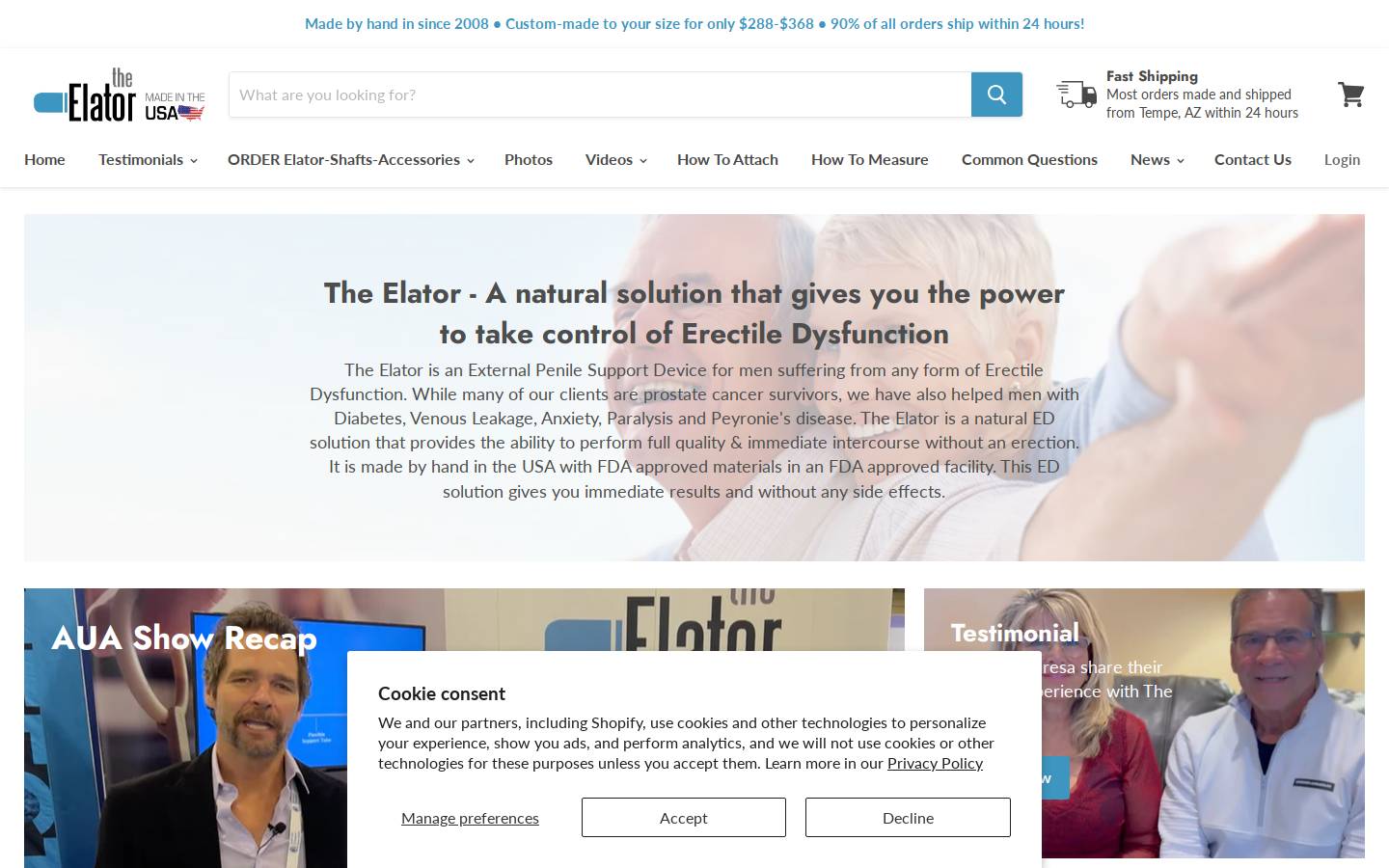 gettheelator.com homepage screenshot