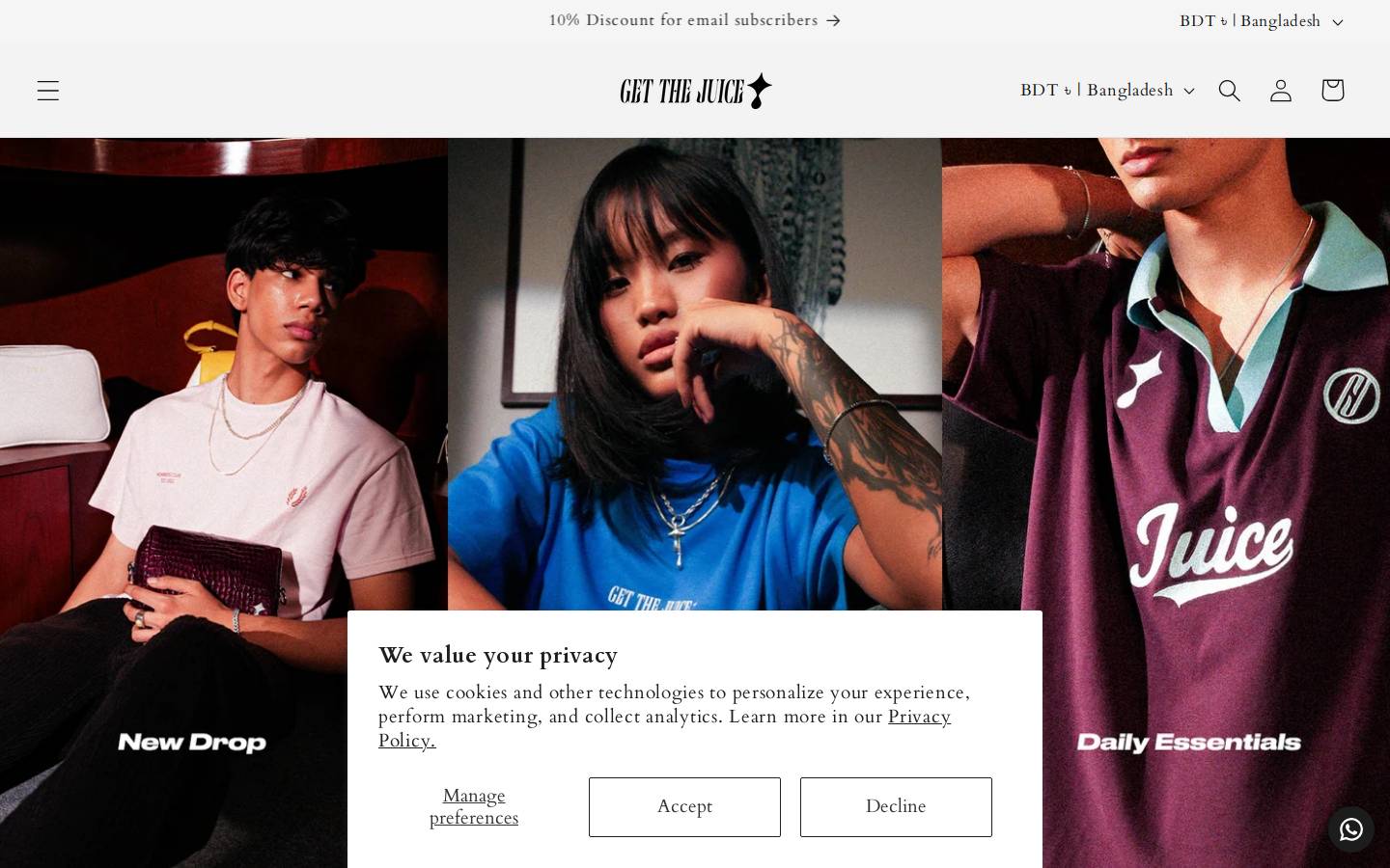 getthejuice.store homepage screenshot