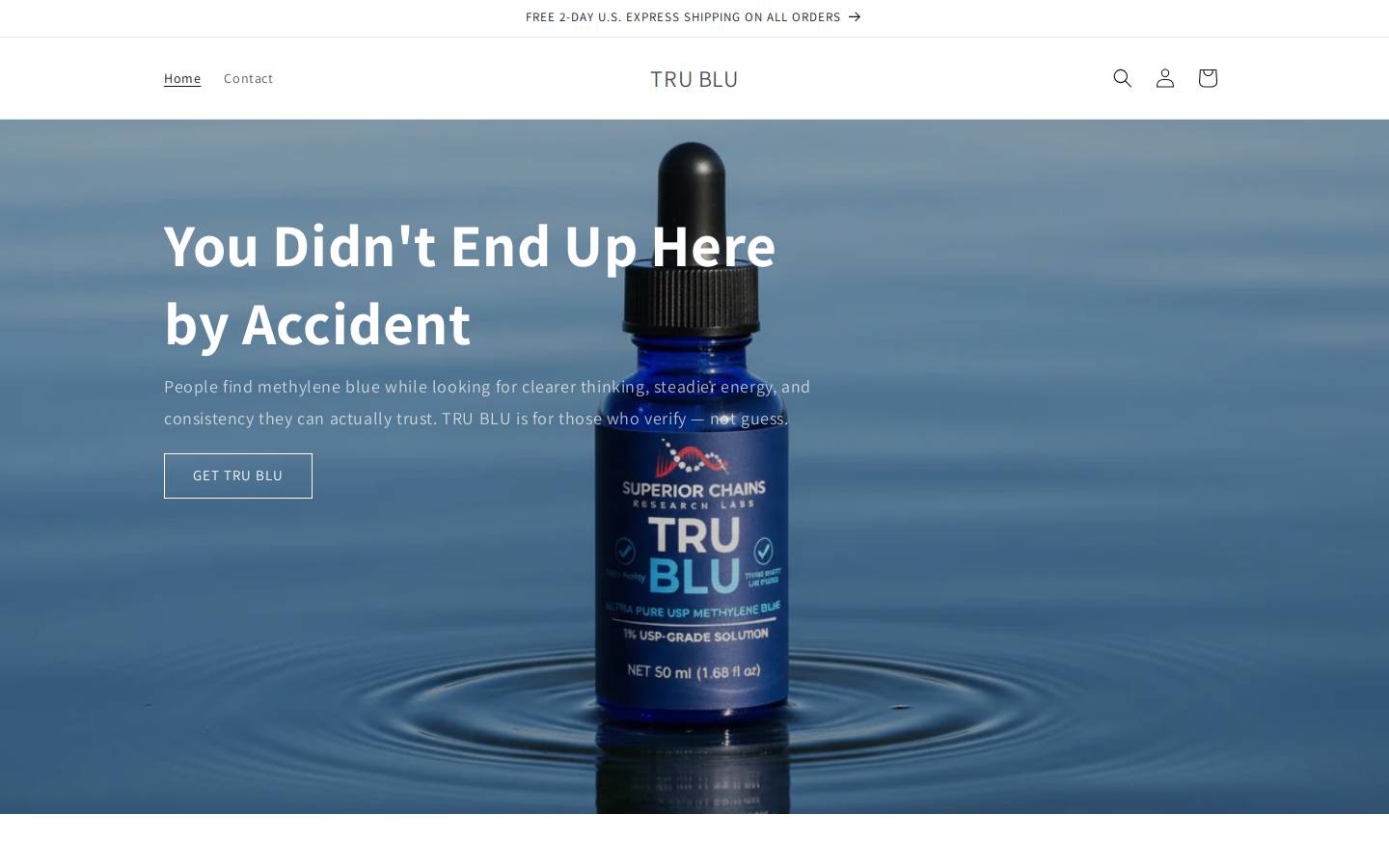 gettrublu.com homepage screenshot