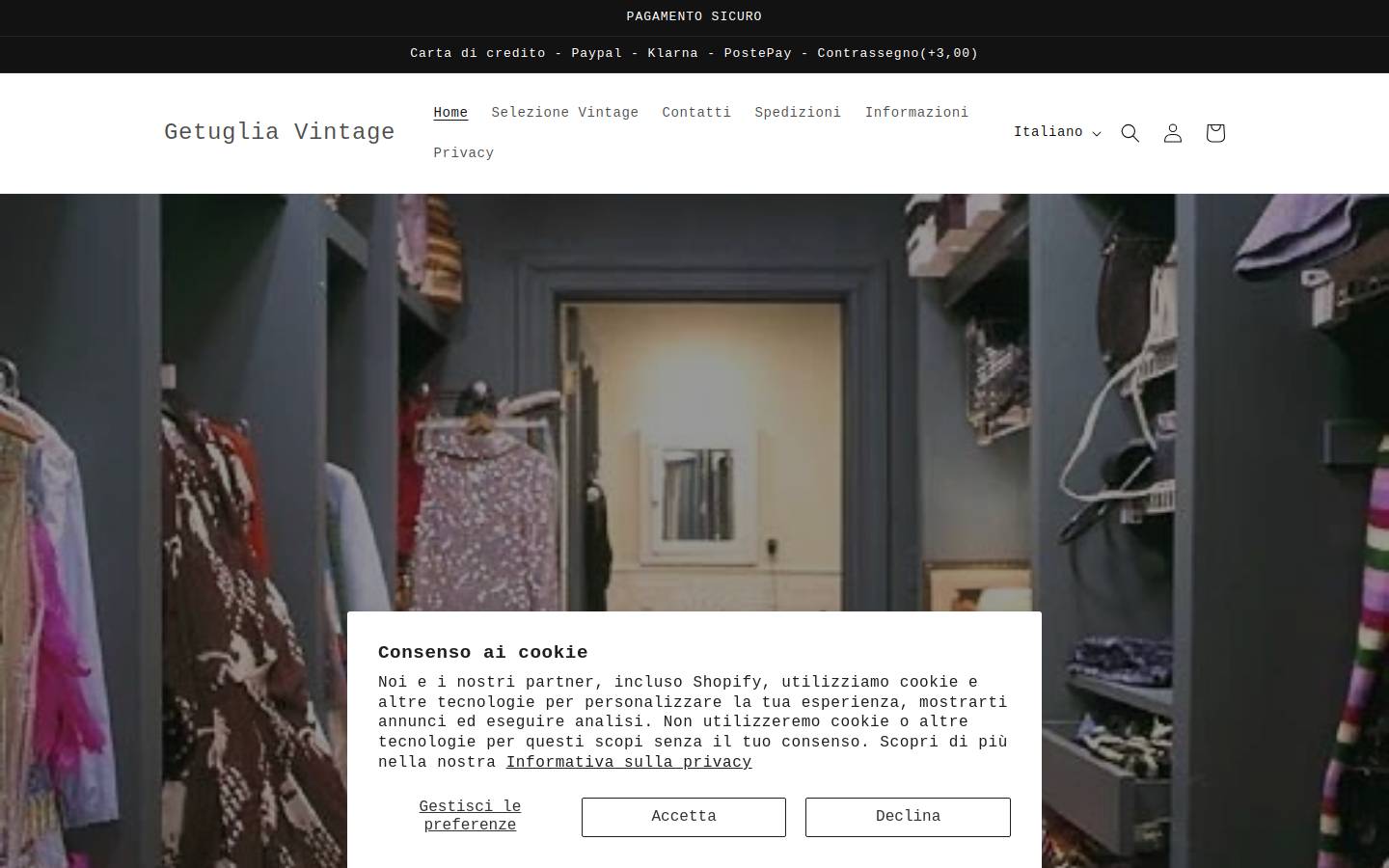 getugliavintage.com homepage screenshot