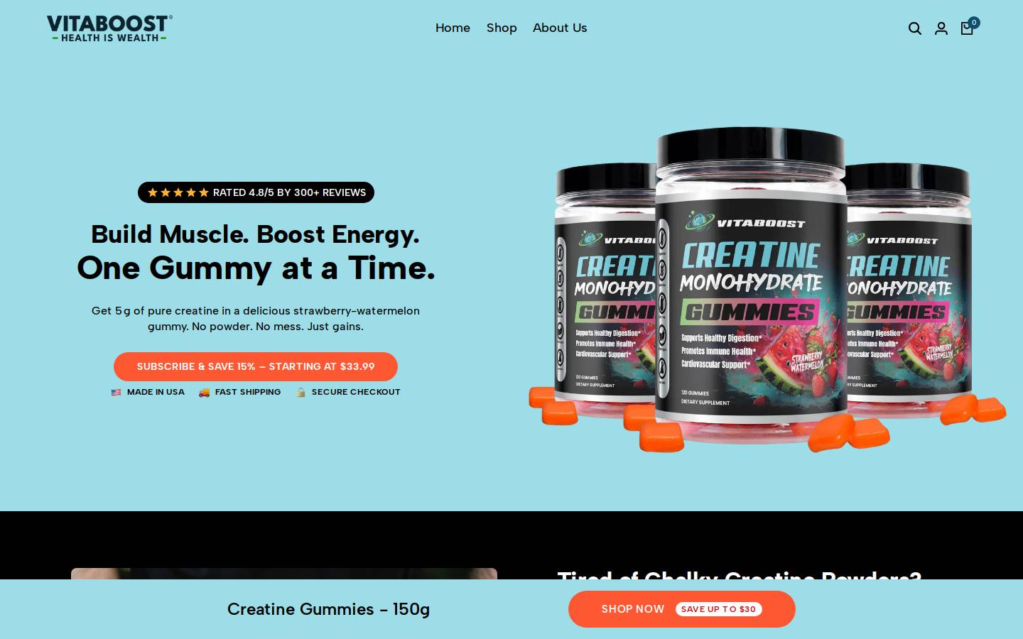 getvitaboost.co homepage screenshot