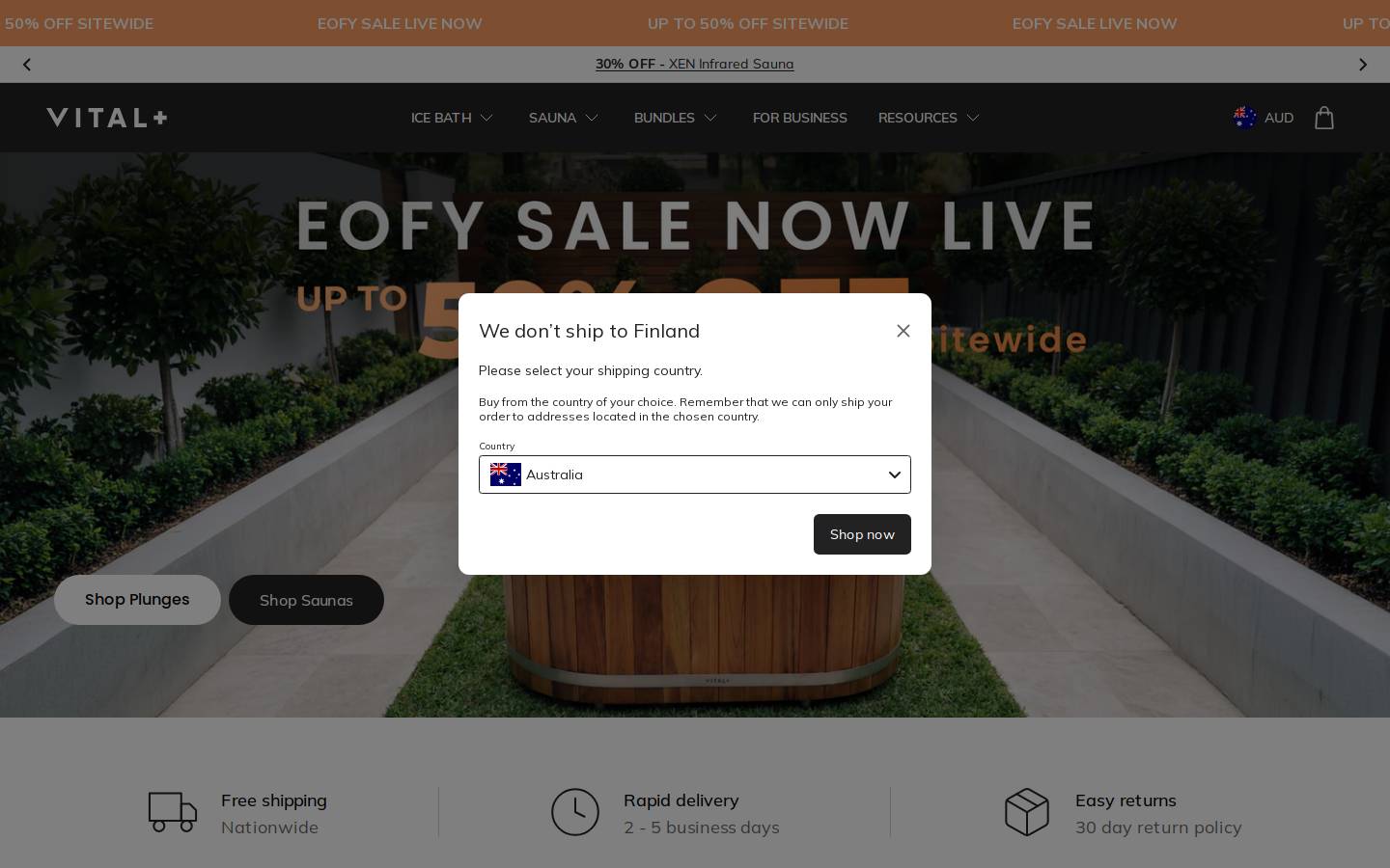 getvitalice.com.au homepage screenshot