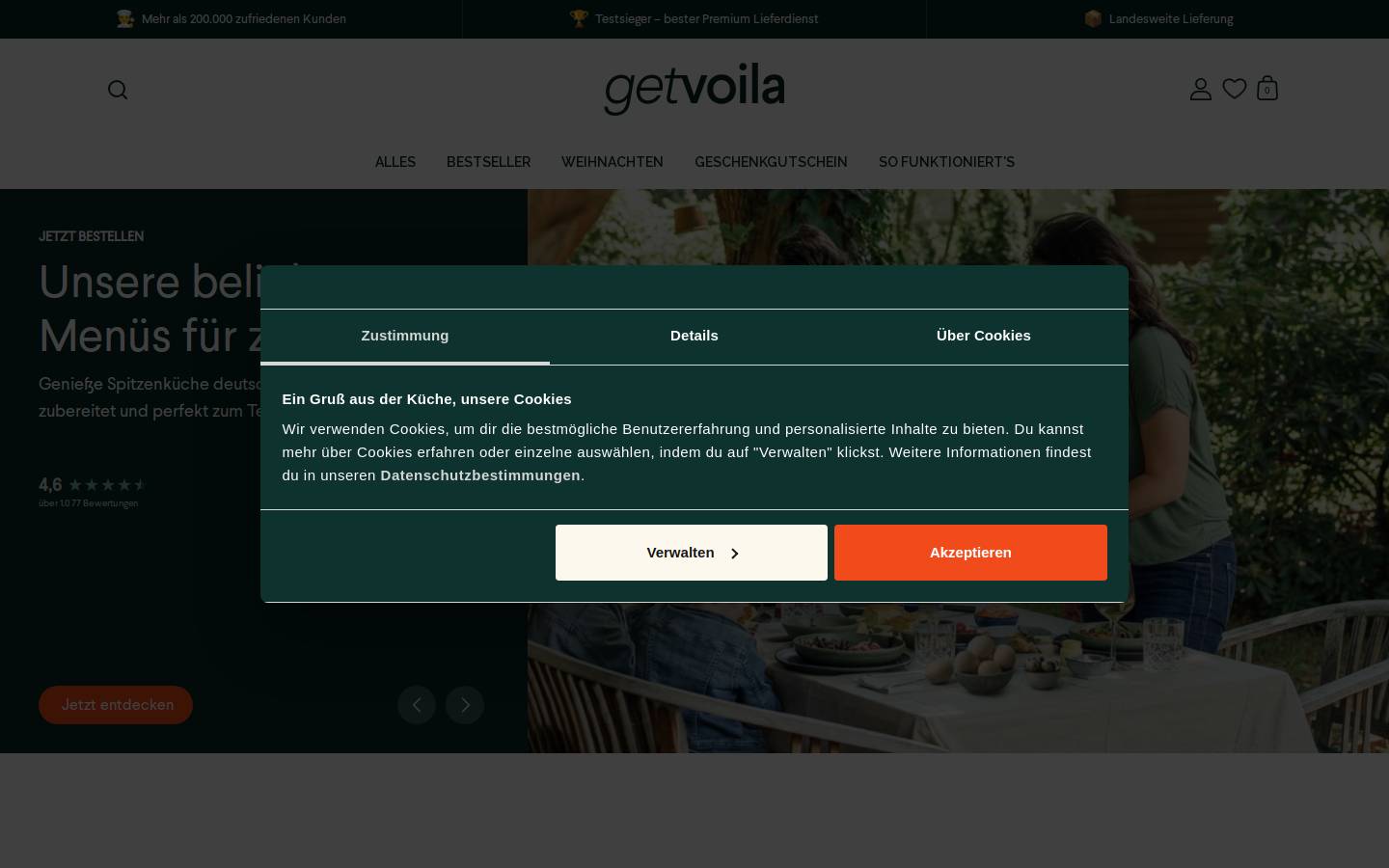 getvoila homepage screenshot