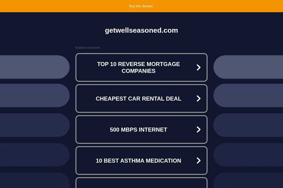 getwellseasoned.com homepage screenshot