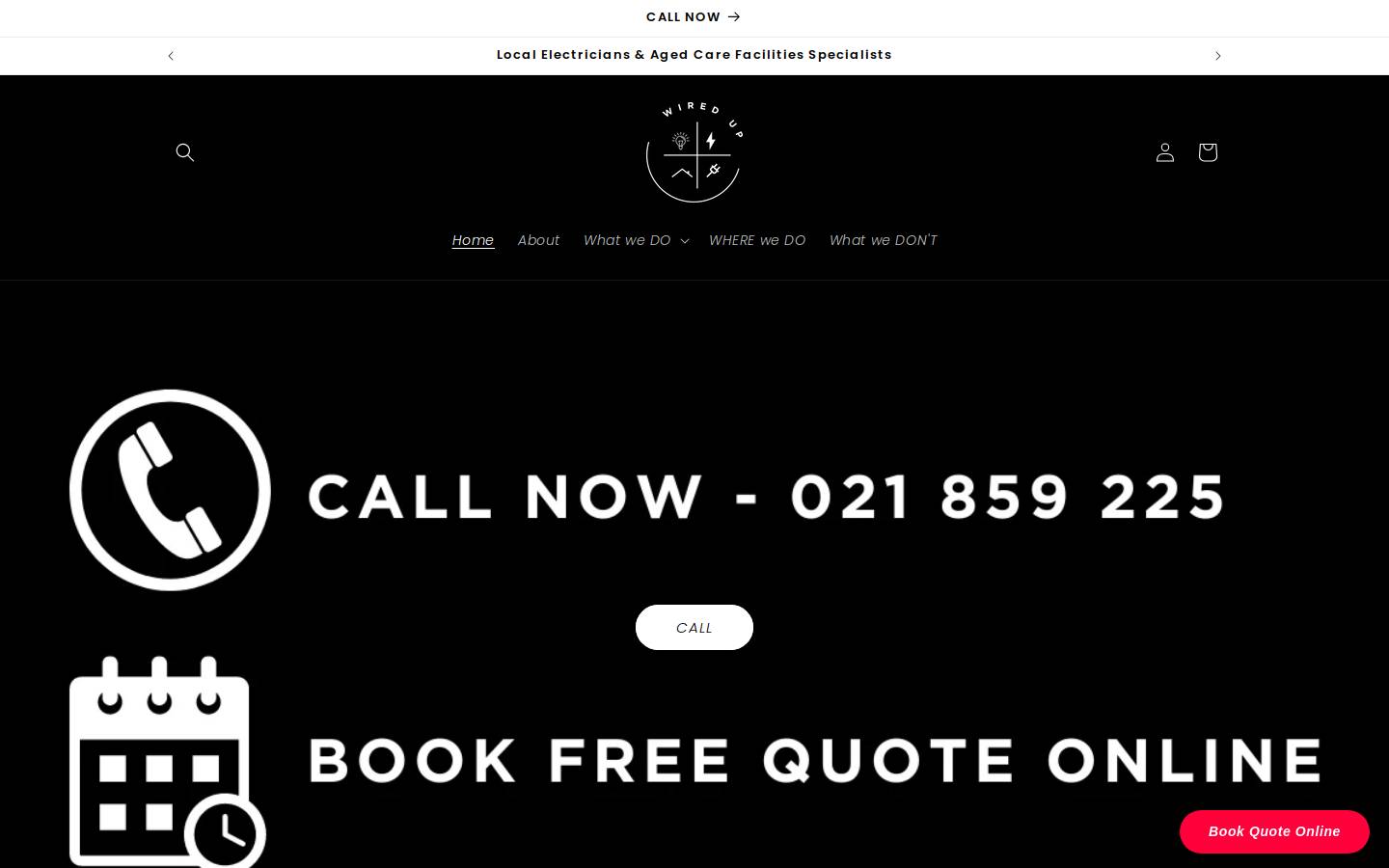 getwiredup.co.nz homepage screenshot
