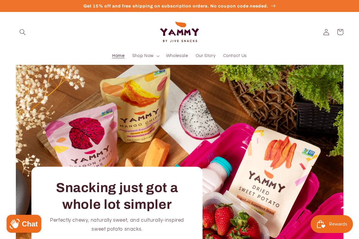 getyammy.com homepage screenshot