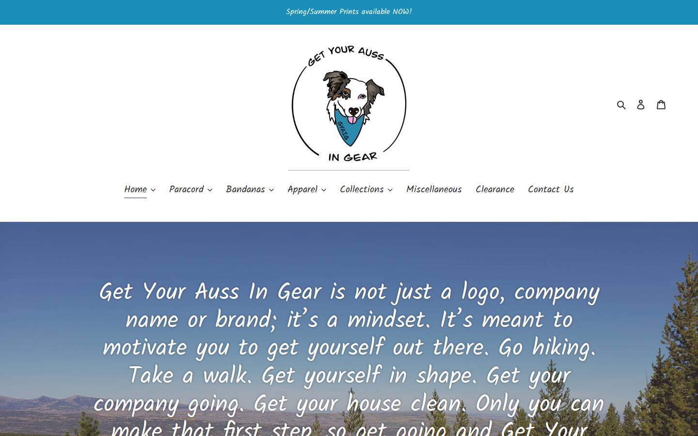 getyouraussingear.com homepage screenshot
