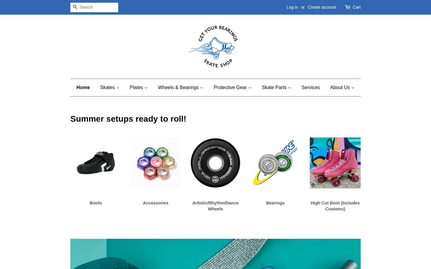 getyourbearingsskate.com homepage screenshot