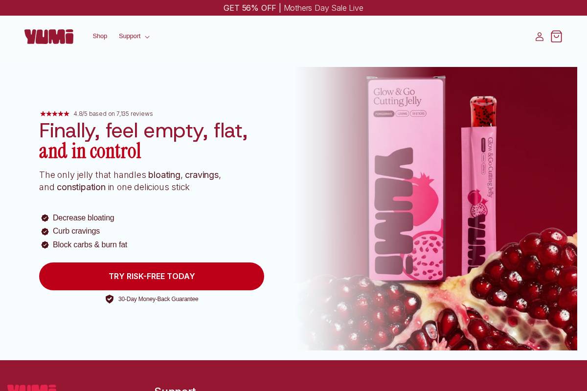 Getyumi homepage screenshot